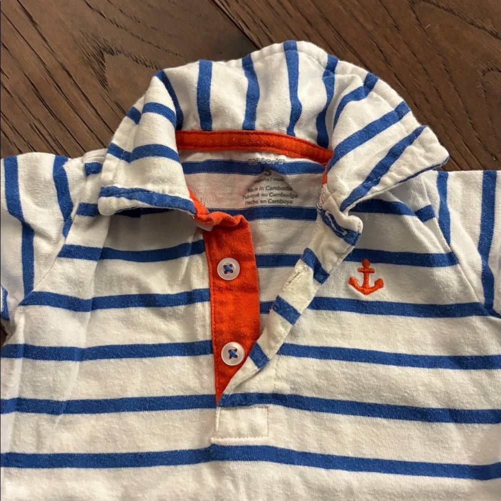 Striped Baby Rompers Set - Picture 3 of 4